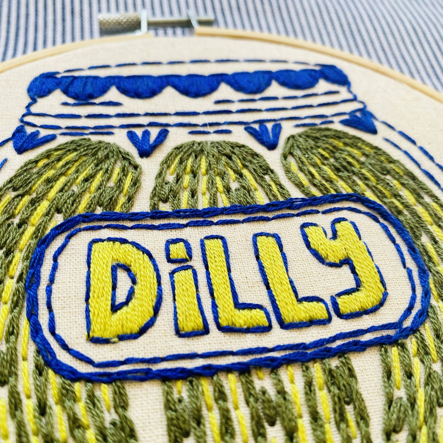 Hook, Line & Tinker Pickles Complete Embroidery Kit