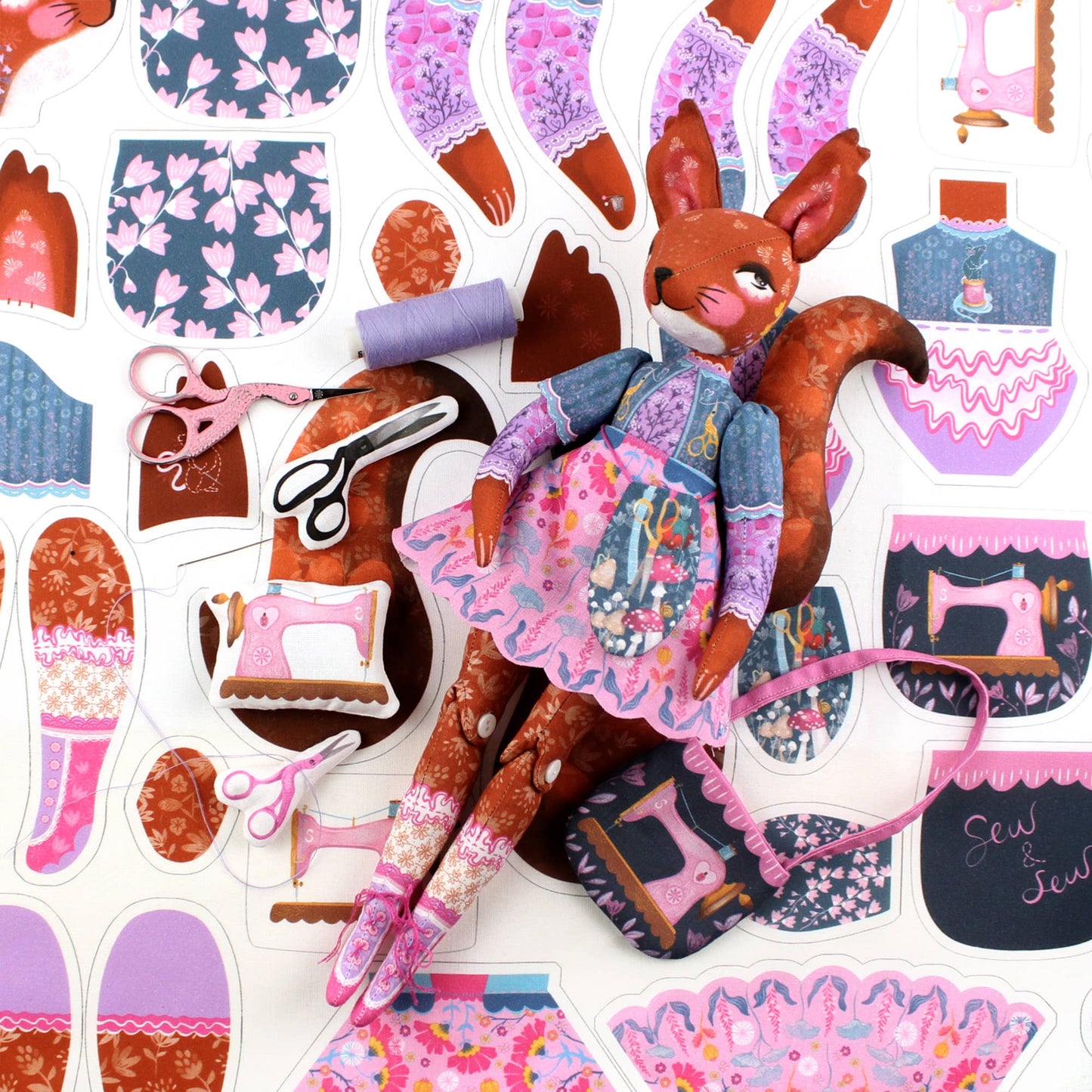 Miss Ella Sami the Sewing Squirrel DIY Kit