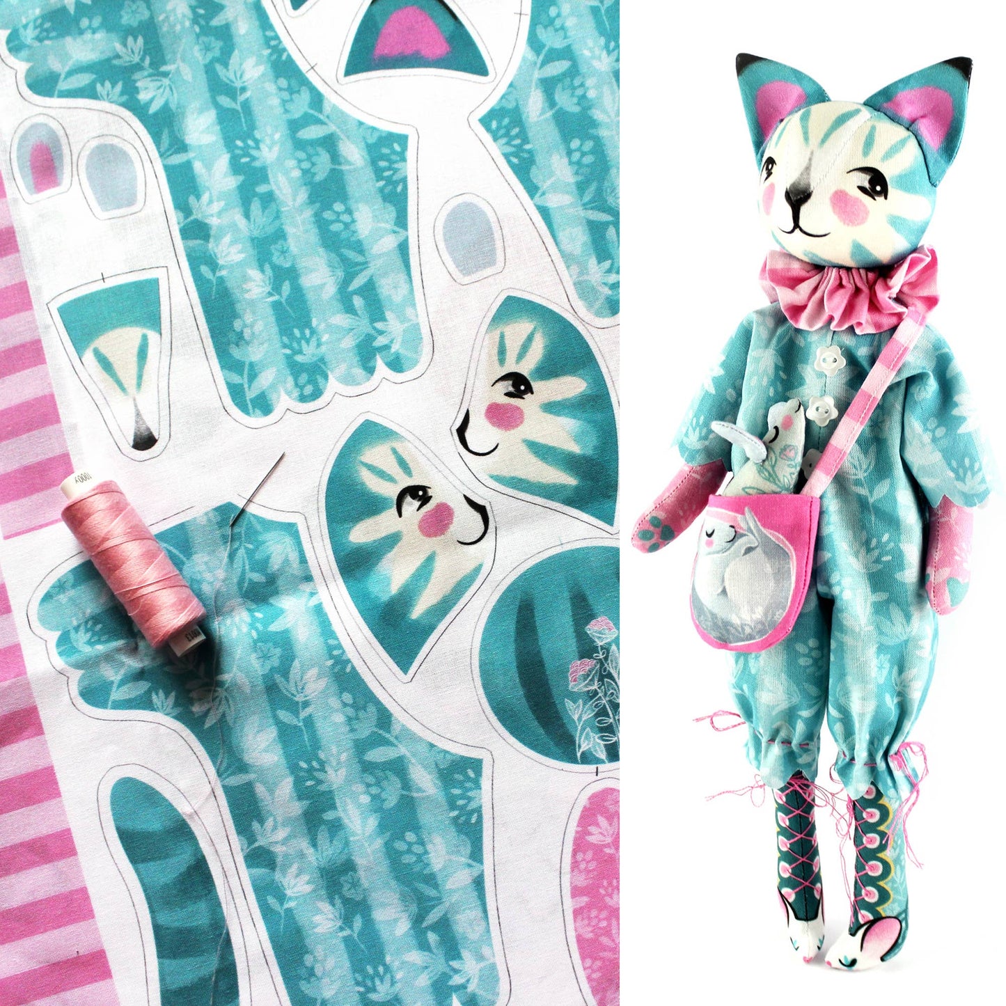 Miss Ella Candy the Clown Cat DIY Kit