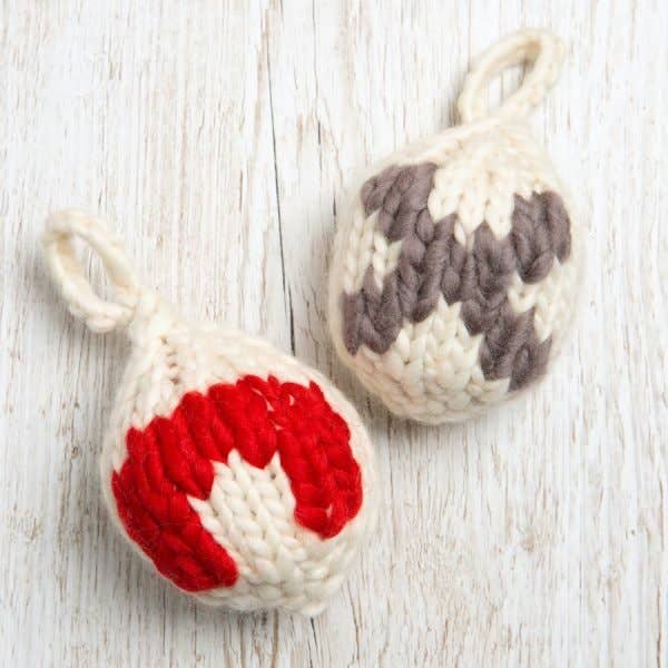 Wool Couture Santa's Helpers Baubles Knitting Kit