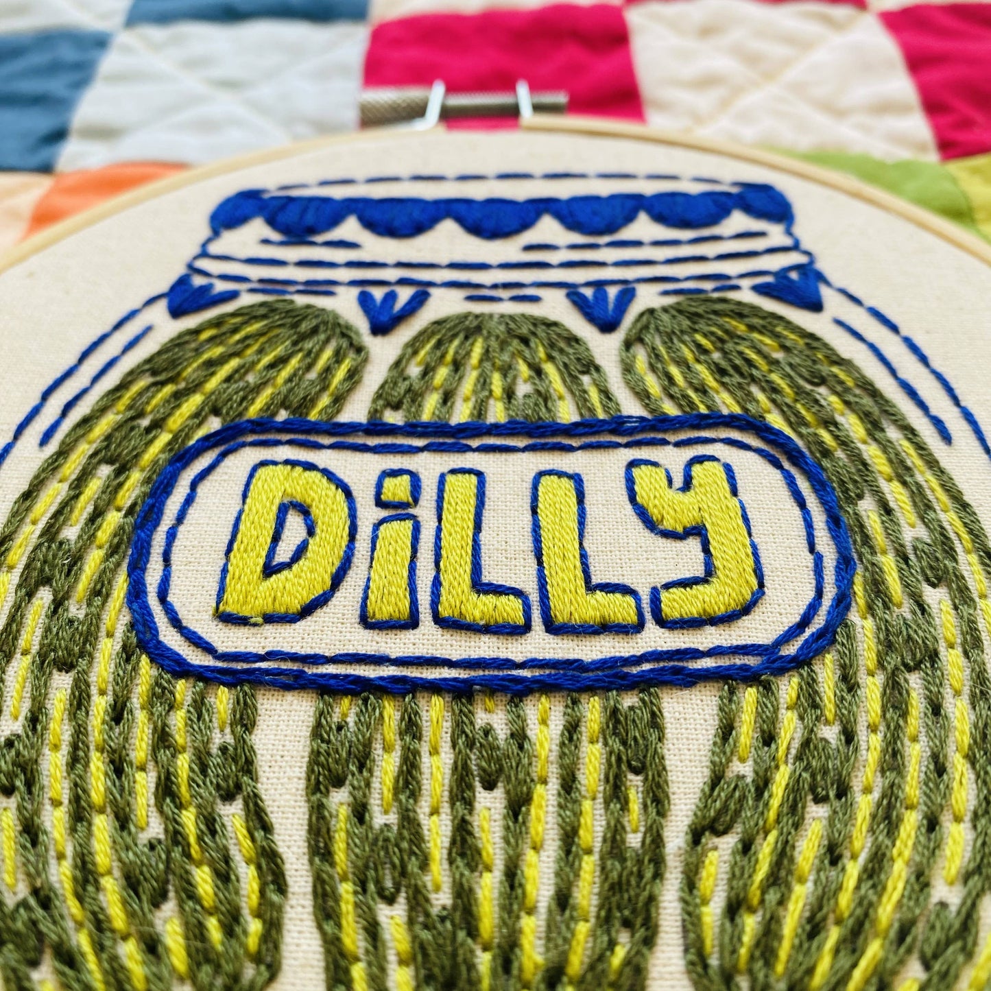 Hook, Line & Tinker Pickles Complete Embroidery Kit