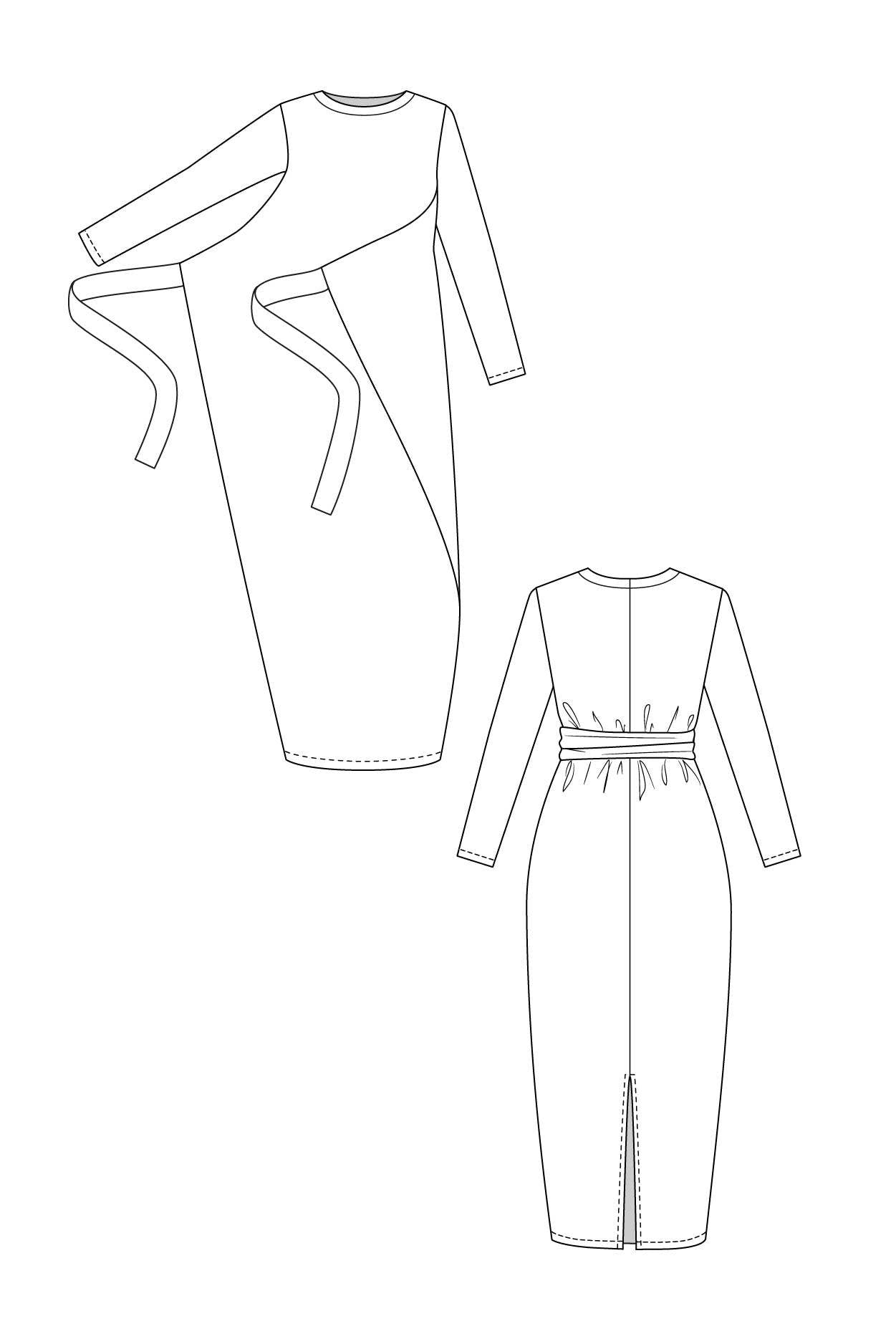 Named Clothing Kielo Wrap Dress & Jumpsuit sewing pattern: Printed