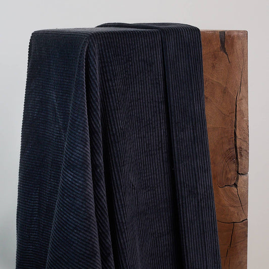Atelier Brunette Bubble Corduroy Deep Charcoal ($40/metre SALE PRICE)