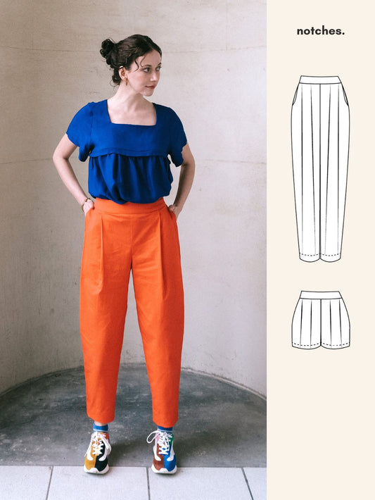 Notches Paula Shorts and Trousers PDF Pattern
