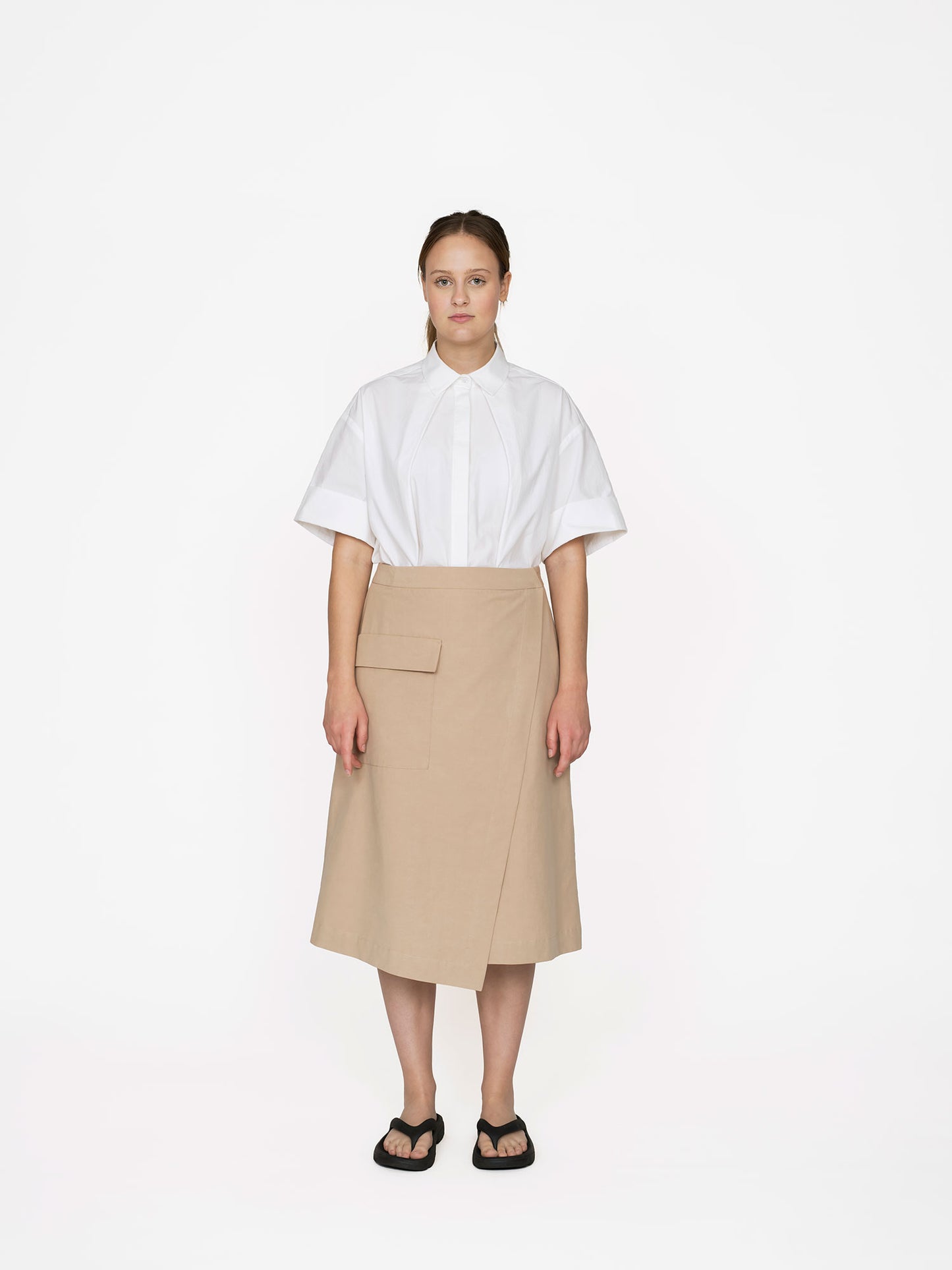 The Assembly Line Asymmetric Midi Skirt