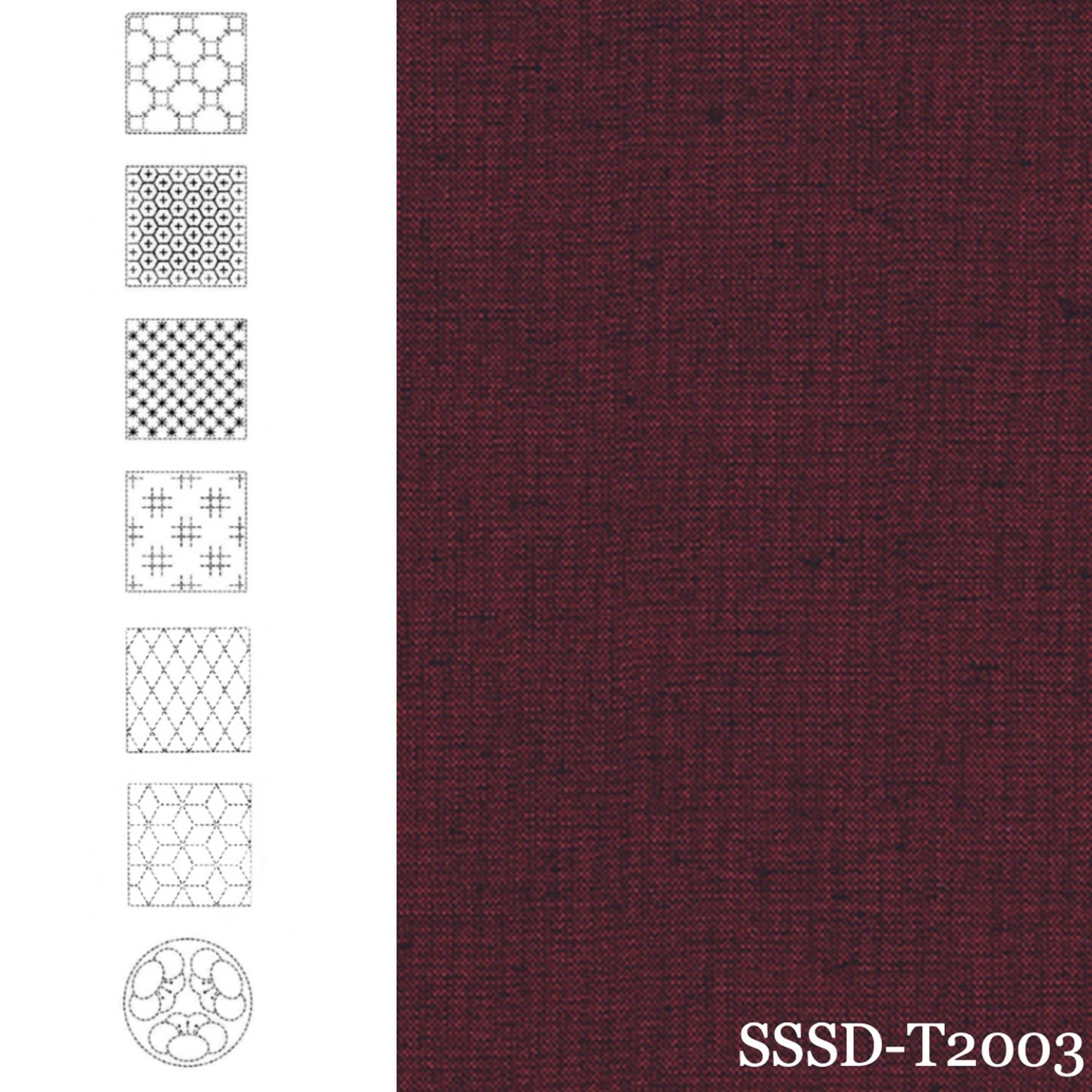 BeBe Bold Seven Sashiko Patterns (Red)
