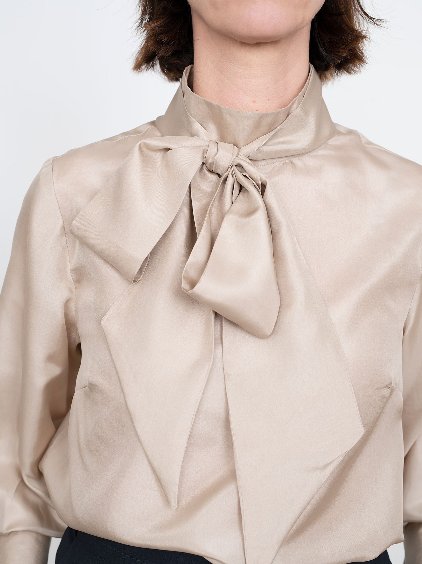 The Assembly Line Tie Bow Blouse