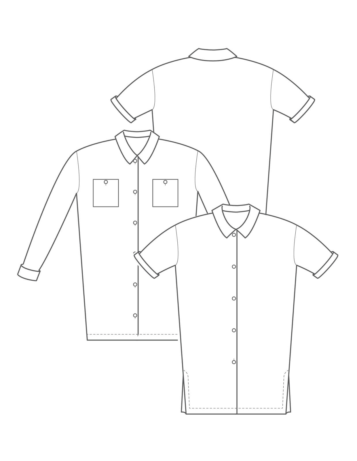The Maker's Atelier The Oversized Shirt Dress PDF Pattern