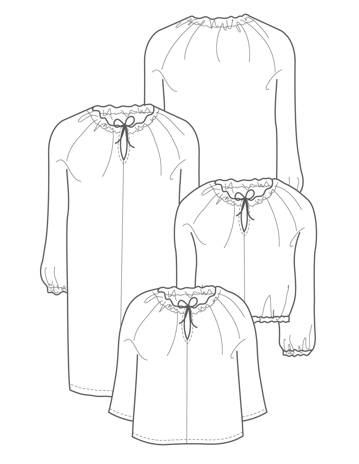 The Maker's Atelier Gathered Neck Dress and Top