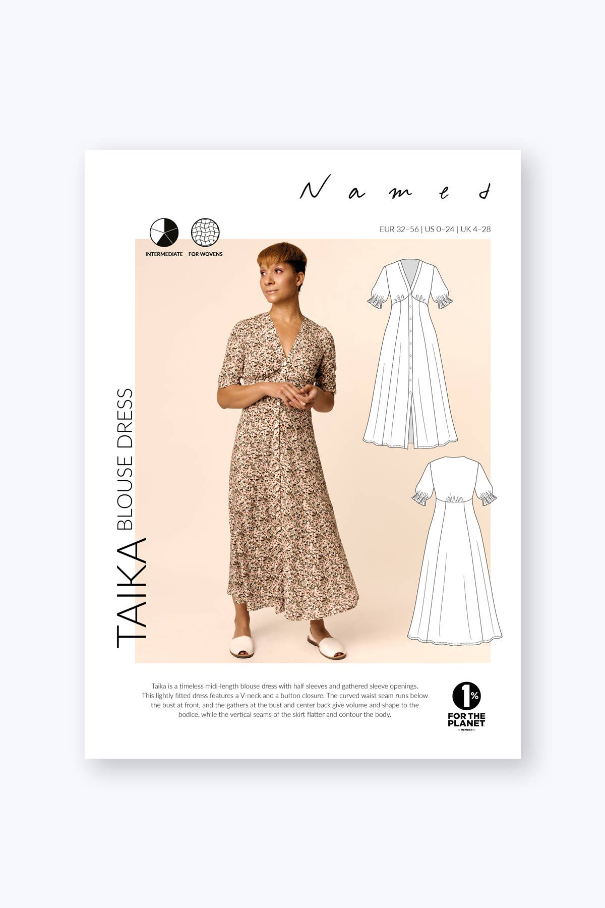Named Clothing Taika Blouse Dress PDF Pattern