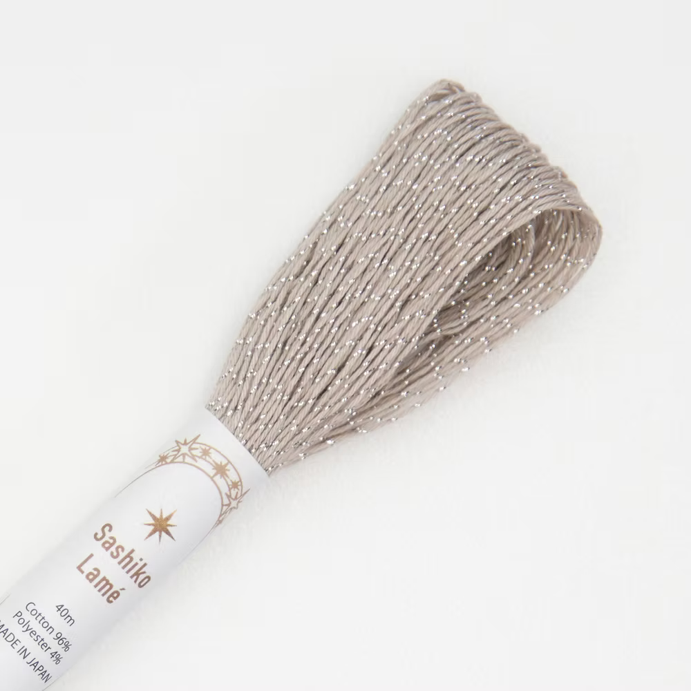 Olympus Sashiko Lame Thread (Soft Brown)