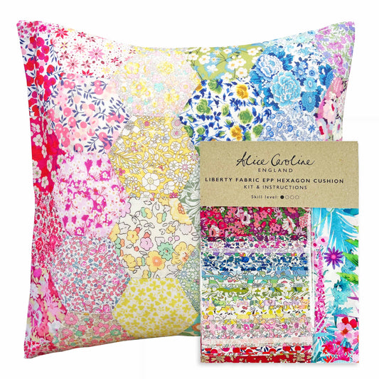 Alice Caroline Liberty Tana Lawn Fabric EPP Hexagon Cushion Kit