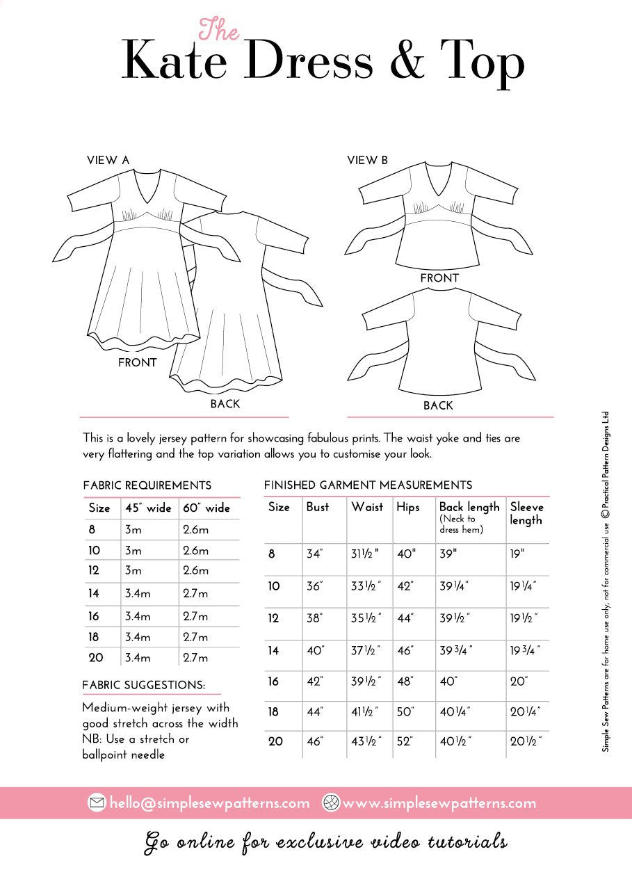 Simple Sew Kate Dress & Top