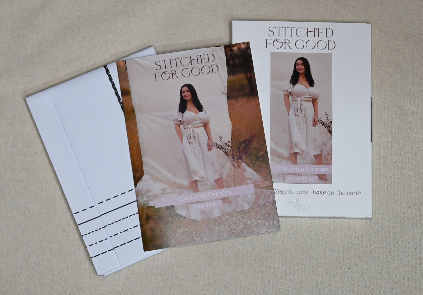 printed modern sewing pattern coloured instruction booklet full scale printed pattern