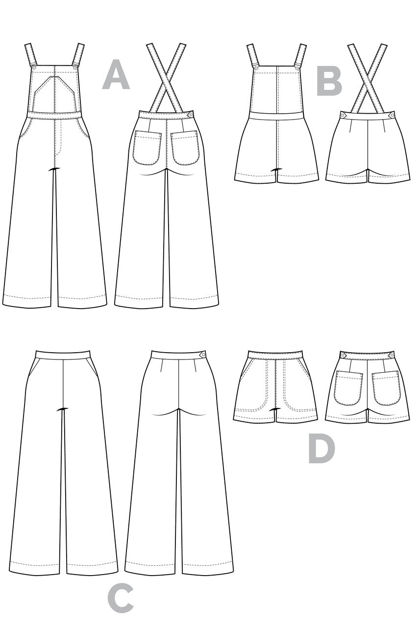 Closet Core Patterns Jenny Trousers & Overall