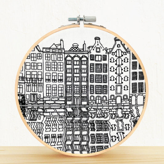 Embroidery and Sage Gingerbread Houses Amsterdam Embroidery Kit
