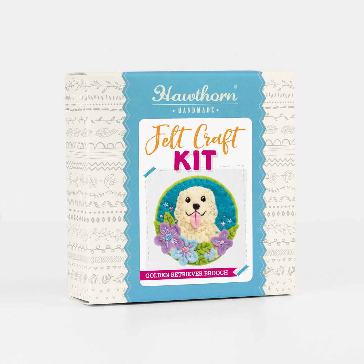 Hawthorn Handmade Golden Retriever Felt Craft Brooch Kit