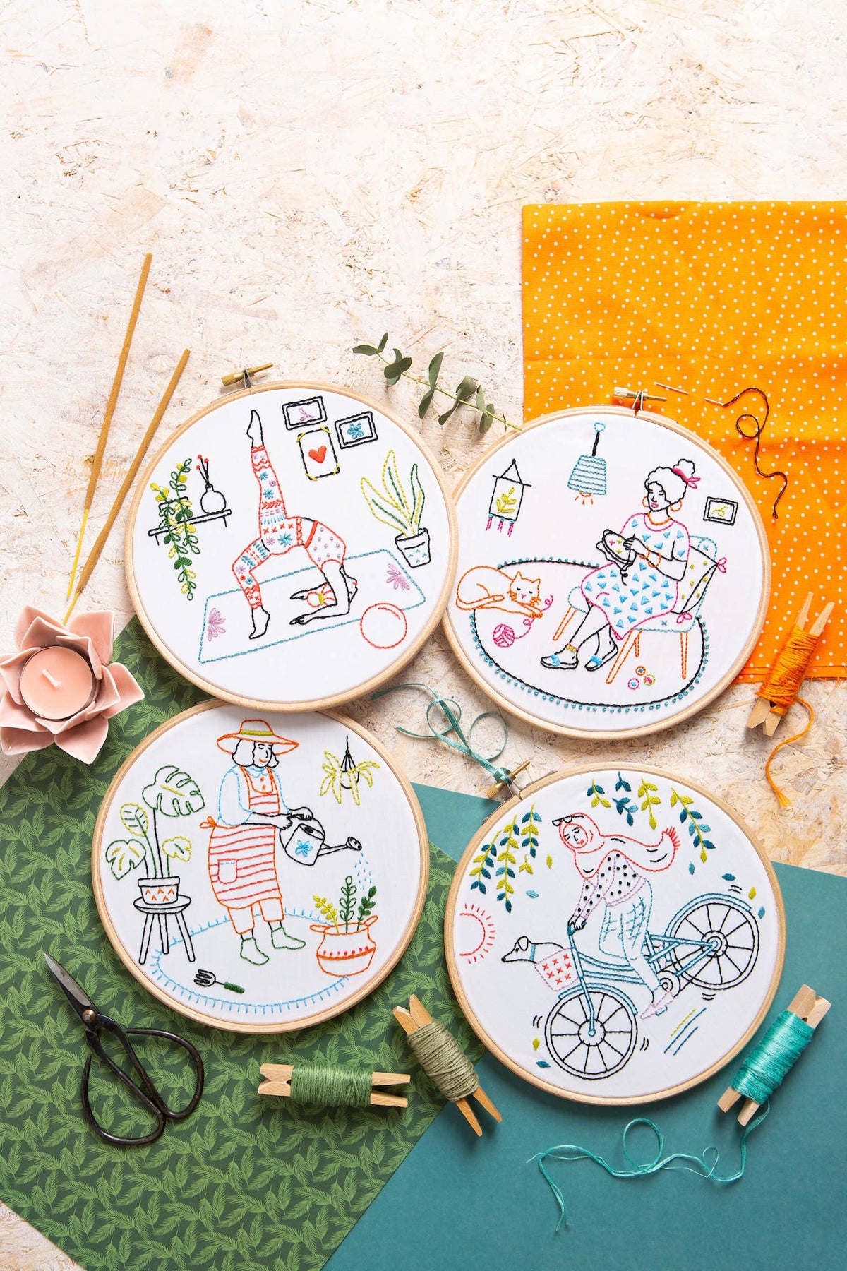 Hawthorn Handmade Wonderful Women Embroidery Kit (Gardening)