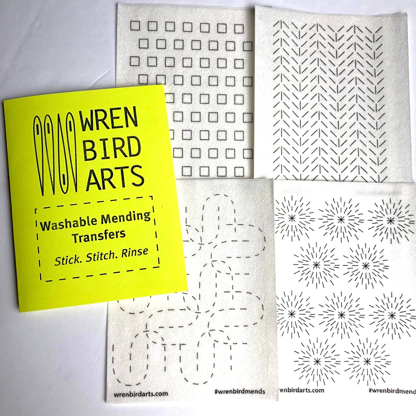 Wren Bird Arts Washable Mending Transfers Set #3