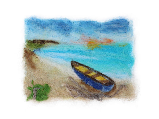 The Makerss Seascape Picture Needle Felt Kit