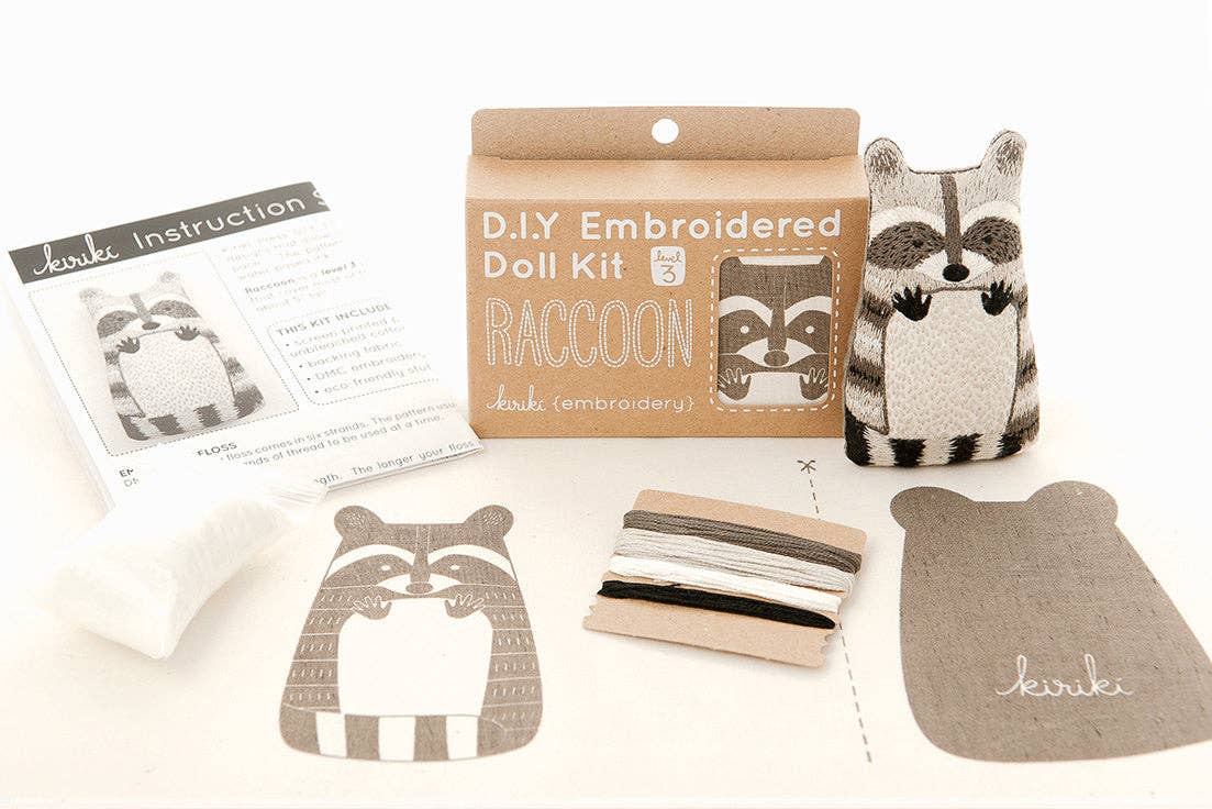 Kiriki Press Raccoon Embroidery Kit