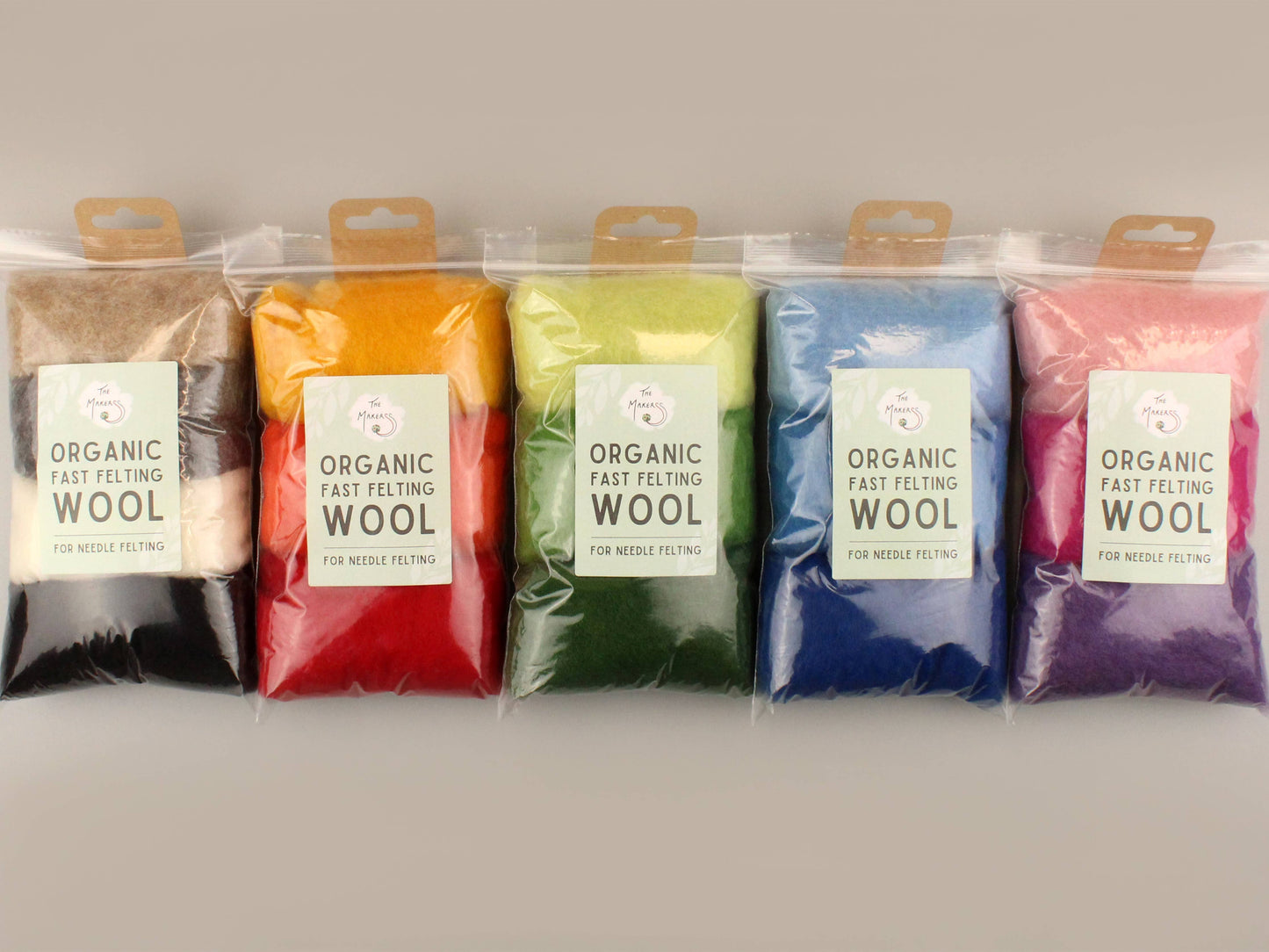 The Makerss Organic Fast Felting Wool Mix for Needle Felting