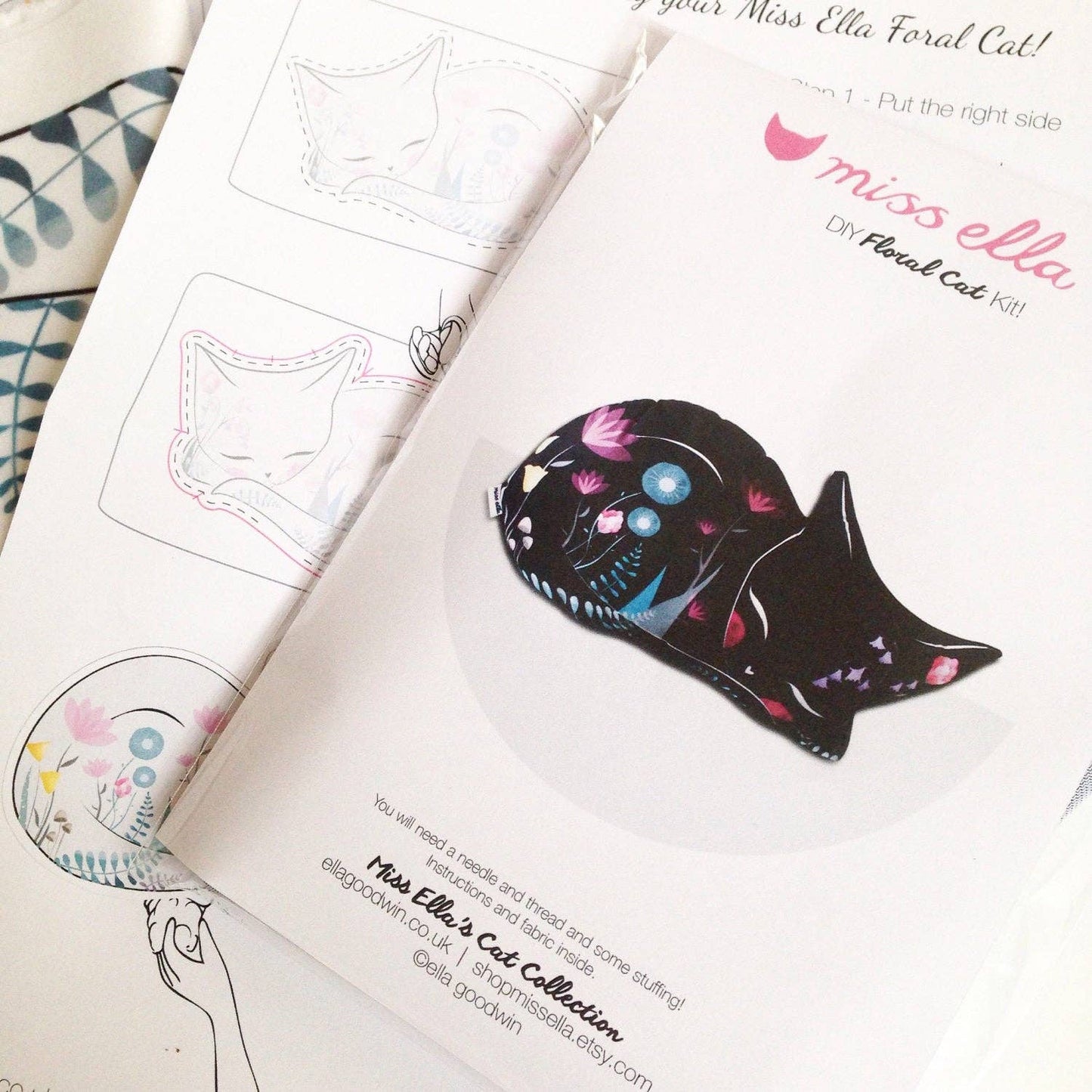 Miss Ella DIY Black Cat Cushion Kit