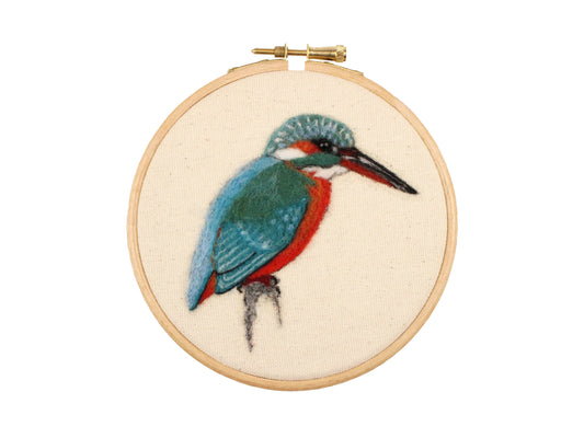 The Makerss Kingfisher Needle Felt Picture Kit