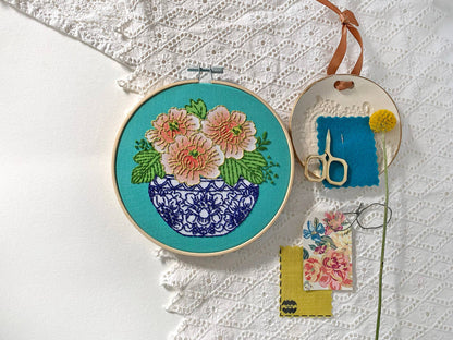 Rikrack Peony Embroidery Kit