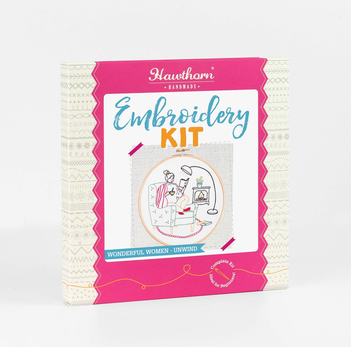 Hawthorn Handmade Wonderful Women Embroidery Kit (Reading Unwind)