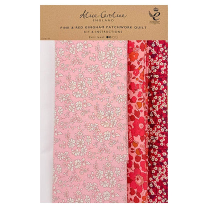 Alice Caroline Pink & Red Gingham Quilt Kit