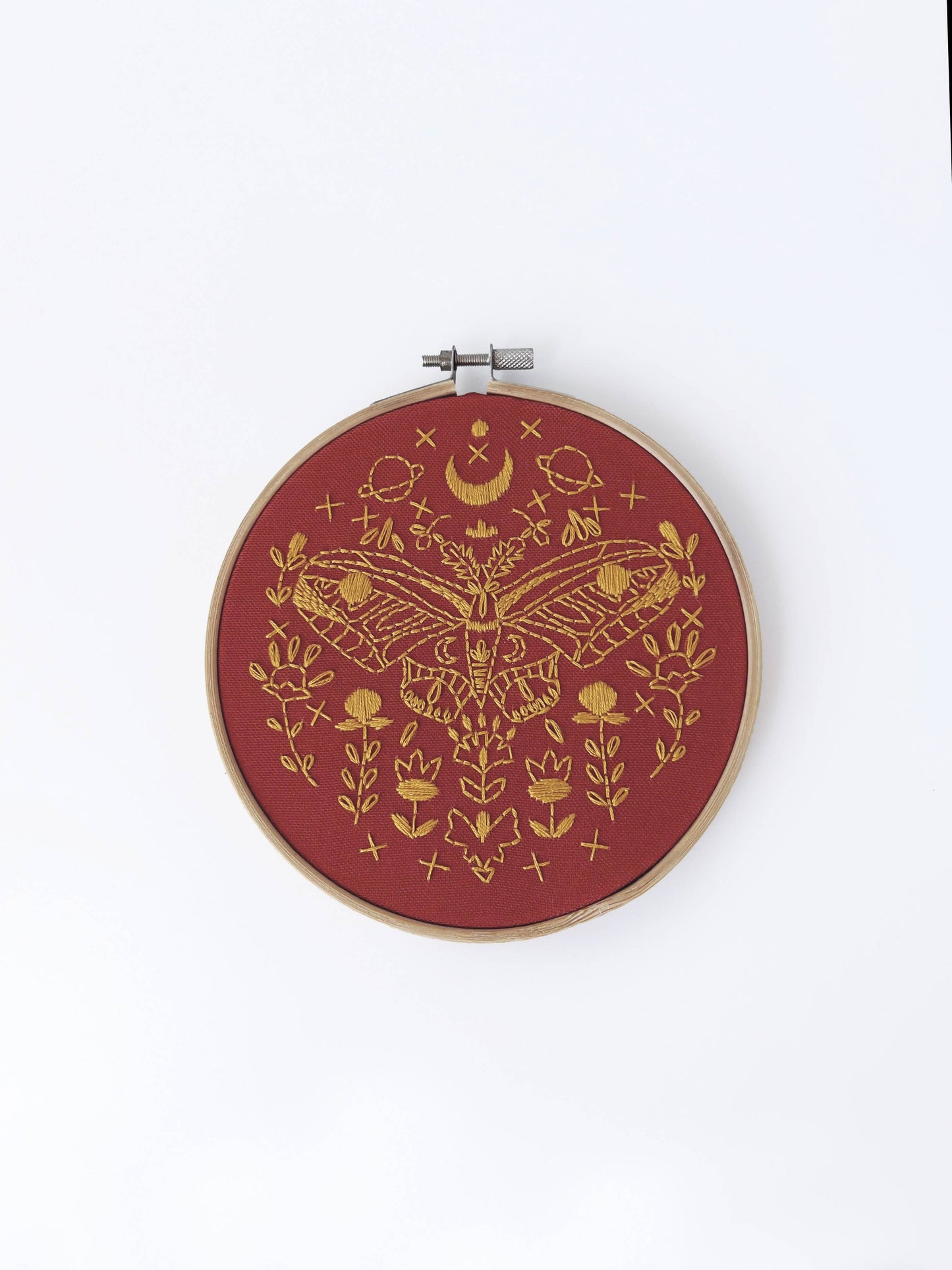 Rikrack Golden Moth Embroidery Kit