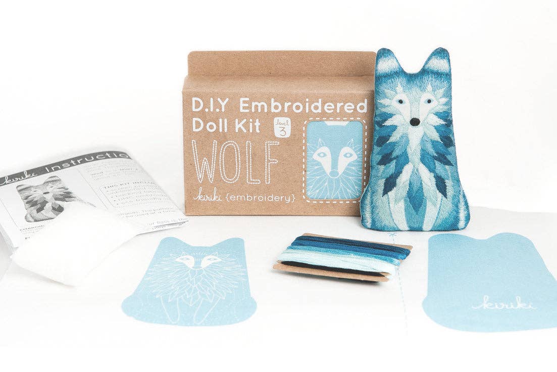 Kiriki Press Wolf Embroidery Kit