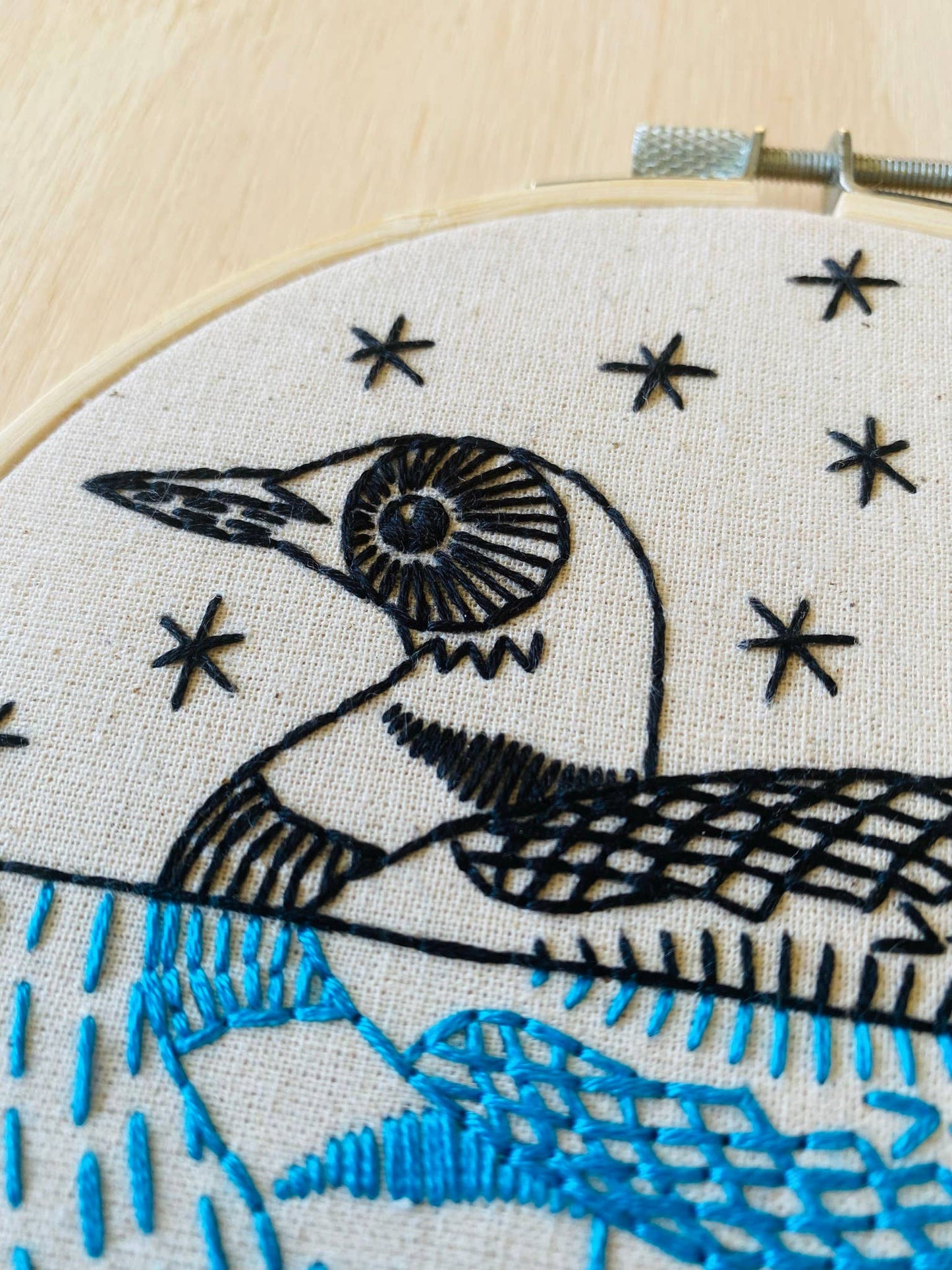 Hook, Line & Tinker Loon Complete Embroidery Kit