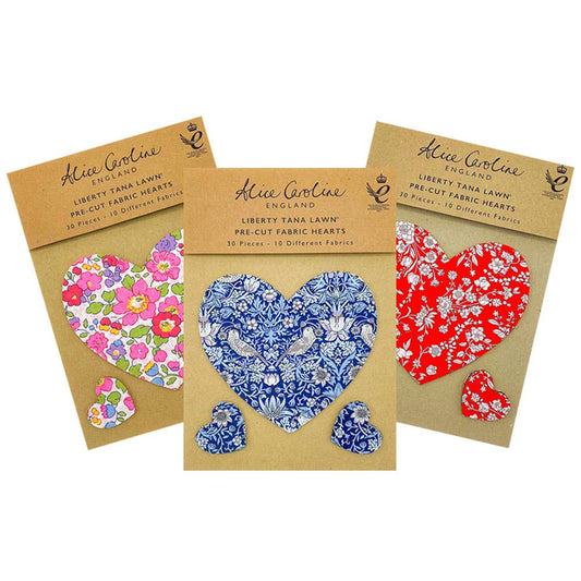 Alice Caroline Pre-Cut Liberty Tana Lawn® Fabric Hearts 