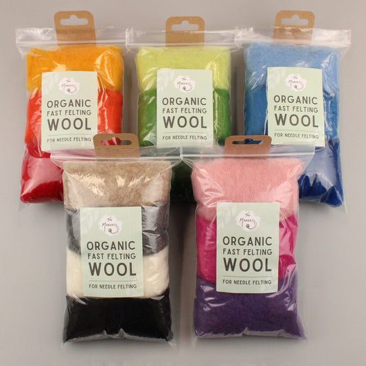 The Makerss Organic Fast Felting Wool Mix for Needle Felting