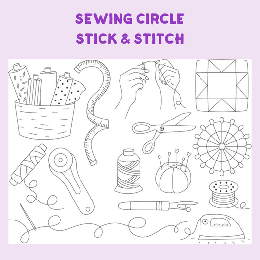Hawthorn Handmade Sewing Circle Stick & Stitch Embroidery Pack