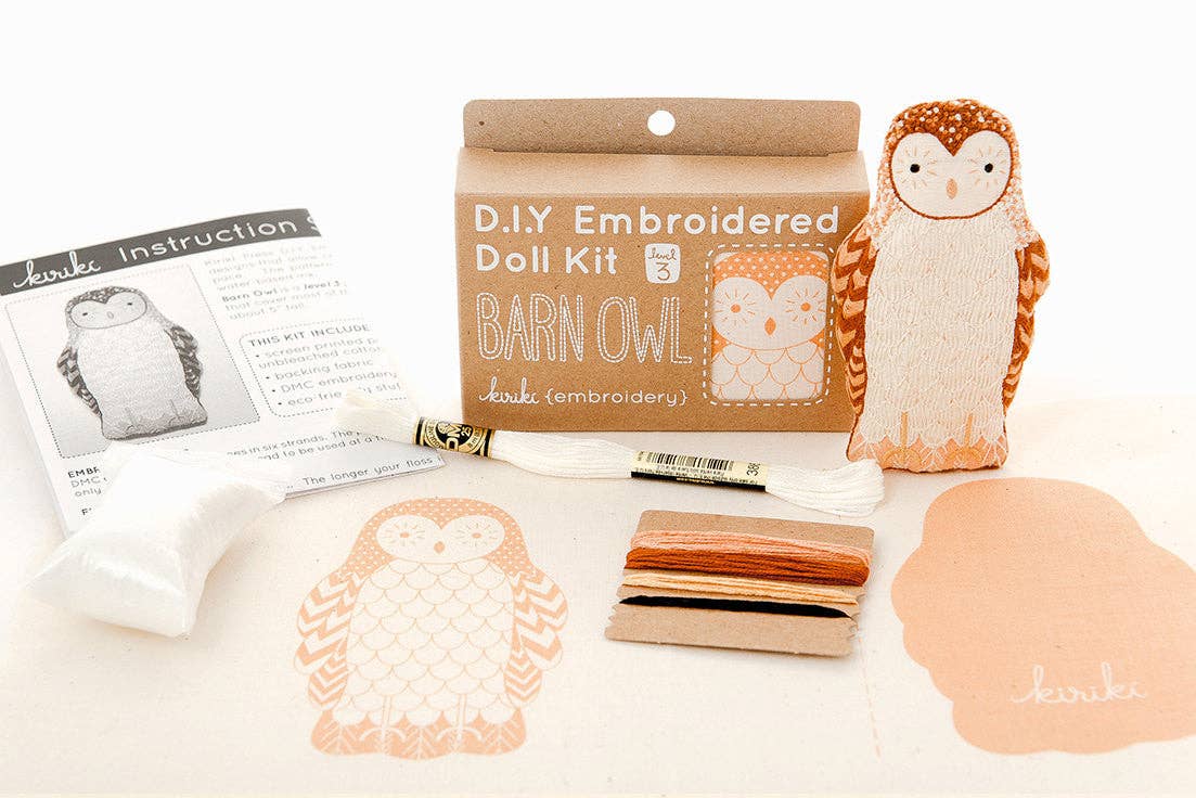 Kiriki Press Barn Owl Embroidery Kit