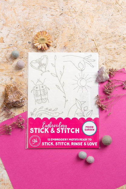 Hawthorn Handmade Moon Garden Stick & Stitch Embroidery Pack