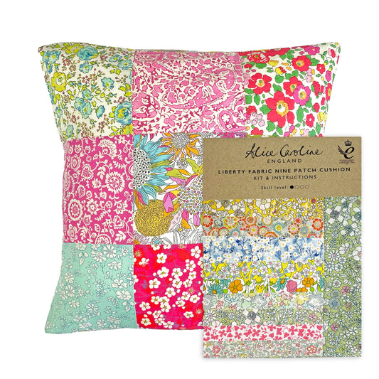 Alice Caroline Liberty Tana Lawn Fabric 9 Patch Cushion Kit