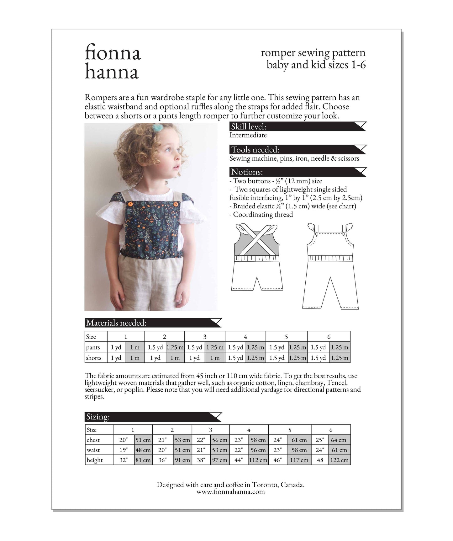 Fionna Hanna Ruffle Romper for Children