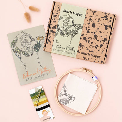 Stitch Happy - Botanical Tattoos Modern Embroidery Kit