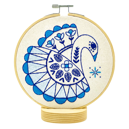 Hook, Line & Tinker Swan Swimming Complete Embroidery Kit