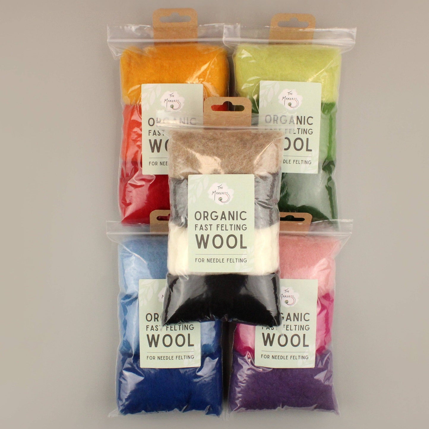 The Makerss Organic Fast Felting Wool Mix for Needle Felting