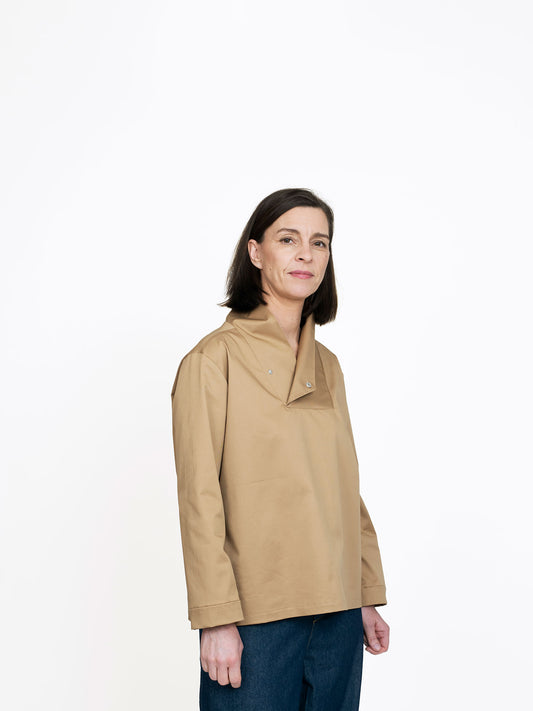 The Assembly Line Wrap Collar Shirt