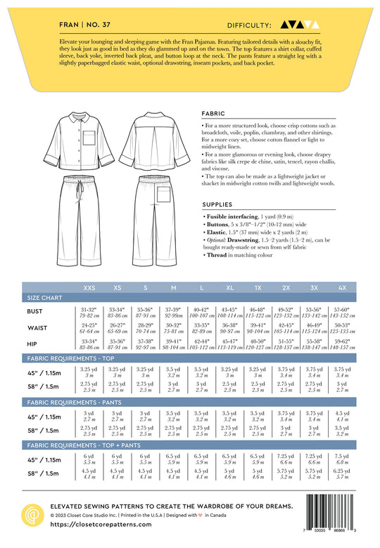 Closet Core Patterns Fran