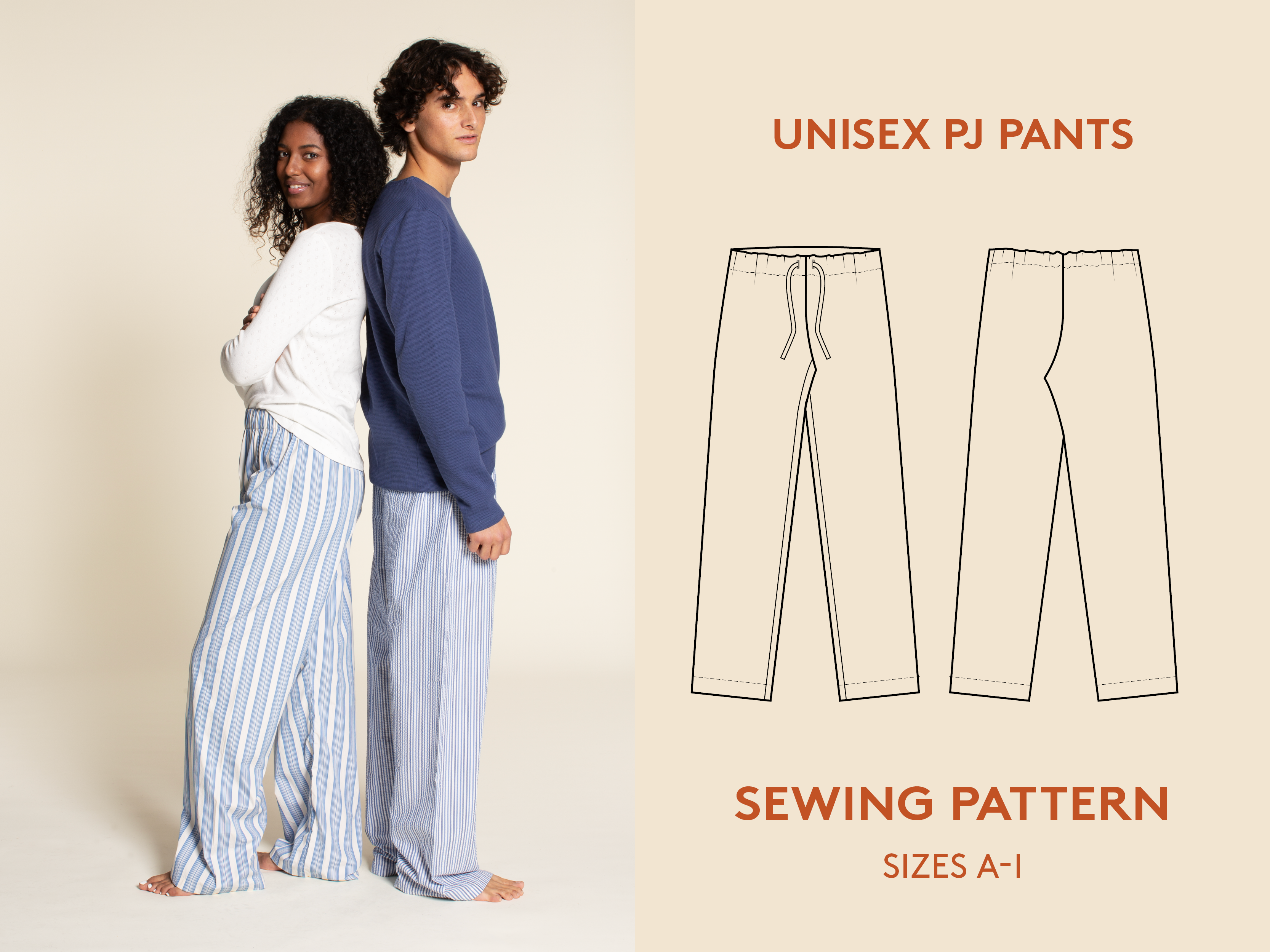 Assembly Line Pyjama Pattern Wardrobe By Me Pajama pants sewing pattern | The Indie Stitches Emporium