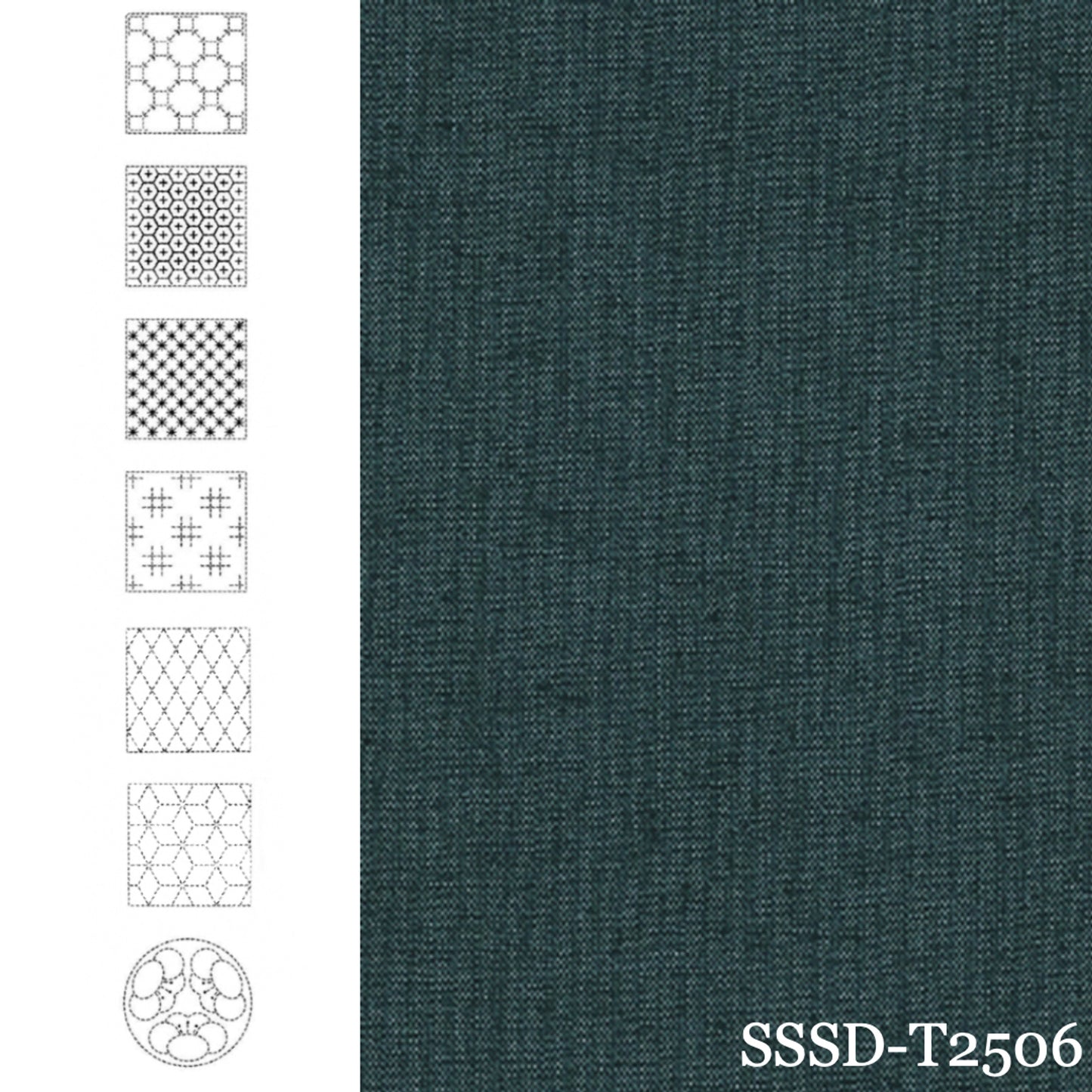 BeBe Bold Seven Sashiko Patterns (Blue Green)