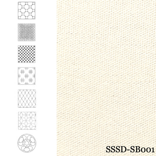 BeBe Bold Seven Sashiko Patterns (Ecru)
