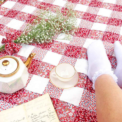 Alice Caroline Pink & Red Gingham Quilt Kit